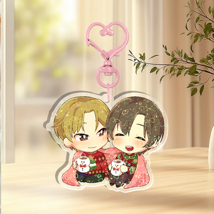 Cozy Cuddles Holographic Keychain A