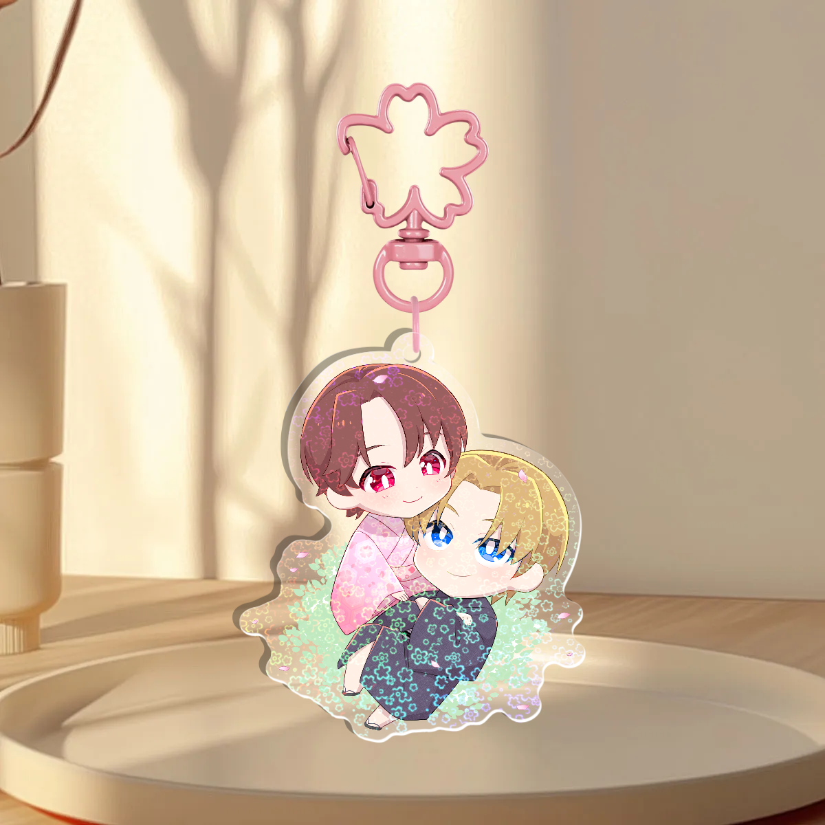 Sakura Holographic Keychain