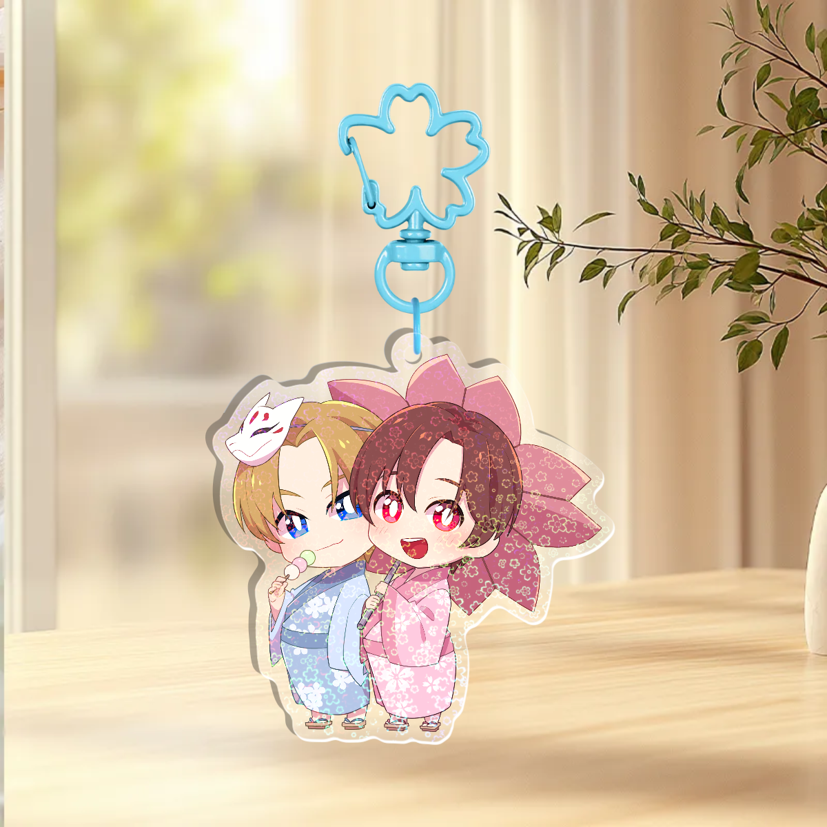 Sakura Holographic Keychain B